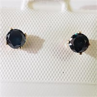 $1600 14K  Blue Diamond(0.4ct) Earrings