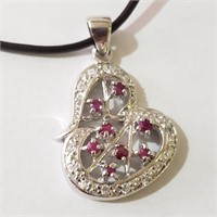 $140 Silver Ruby Necklace
