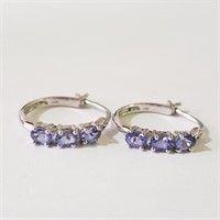 $140 Silver Tanzanite Earrings