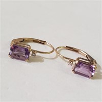 $300 10K  Amethyst Earrings