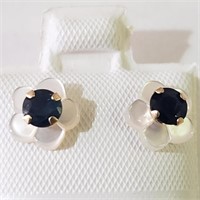 $160 10K  Sapphire(0.66ct) Earrings