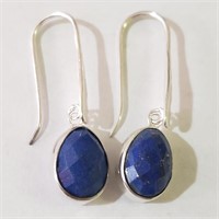 $160 Silver Lapis Lazuli Earrings