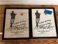 Two James “Jumbo” Bacon signed pictures