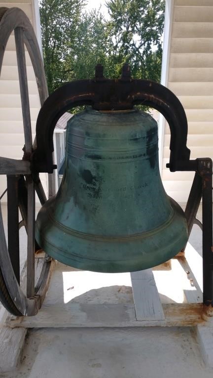 E.W. Vanduzen Buckey Bell Foundry 1899 Cast Bronze Bell 37"