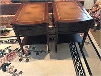 Matching Pair of Mahogany Side Tables
