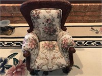 Cherry Tapestry Doll Chair