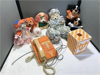 Collection of Stuffed Animals UT & Other Items