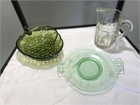 Selection of Clear & Green Glass