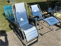Pair of Matching Adjustable Outdoor Chairs/Recline