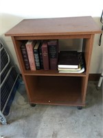 Rolling Book Case With Books