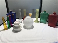 Collection of Decretive Glass Wear & Vase