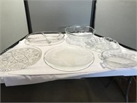Selection of Clear Glass Serving Items