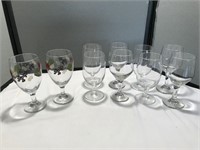Clear & Painted Glass Wear Cups