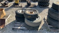 Skid of Seven Assorted Used Tires