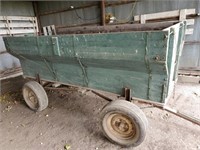 Wooden flare box wagon with end gate - cedar