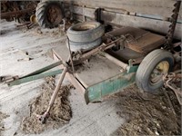 Older pull type rotary mower w/wheels