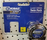 Kobalt Classic Chrome 25 Foot Measuring Tape