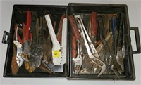 Tray of Assorted Pliers, Wrenches, More, etc