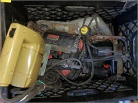 Crate of Assorted Used Power Tools