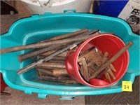 Bucket of  Assorted Punchers Chisels