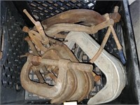 Crate of Assorted Clamps