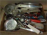 Tray Lot of Vintage Kitchenware