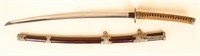 KAI-GUNTO Type Sword W/ Scabbard In Burgundy