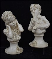 1971 Universal Statuary Boy & Girl Busts