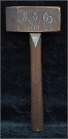 1910 Masonic Wooden Ceremonial Gavel / Hammer