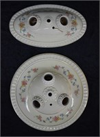 2 pcs. Antique Porcelain Light Fixtures