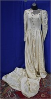Antique ca. 1930's Silk Satin Wedding Gown