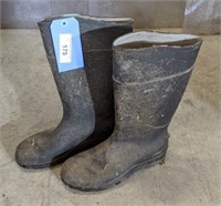 Steel Toed Rubber Boots, Sz 10