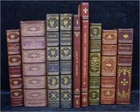 9 pcs. Antique Leatherbound & Gilt Books