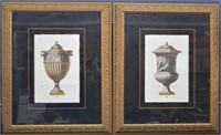 Pair of Large Framed Urn Prints