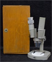 Vintage Japanese Scientific Microscope w/ Case