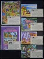 Walt Disney Winnie The Pooh Stamps And Plate Block