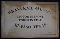 1931 The Brass Rail Saloon Flyer - El Paso Texas