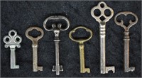 6 pcs. Antique Skeleton Type Keys