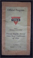 1933 Dayton Ohio YMCA Boys Conference Program