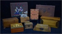 Large Lot of Antique & Vintage Wooden Boxes