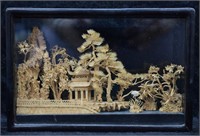 Antique Chinese Cork Miniature Landscape Diorama