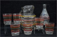 Antique Water Pitcher & Glass Set w/ Decanter