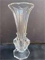 Art Deco peacock glass vase
