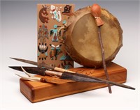 COLLECTION OF LATE 20TH C. NATIVE AMERICAN CRAFTS