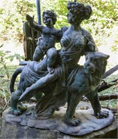 A NEAR LIFE-SIZED OUTDOOR BRONZE AFTER CLASSICAL