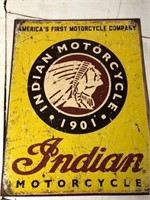 Indian Motorcycles metal sign repo