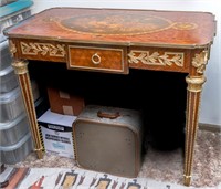 LATE 20TH C. FRENCH STYLE MARQUETRY WRITING DESK