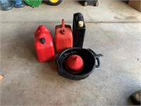 Gas Cans & Oil Drip