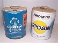 (2) Metal kerosene cans.
