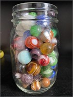 Old jar of marbles